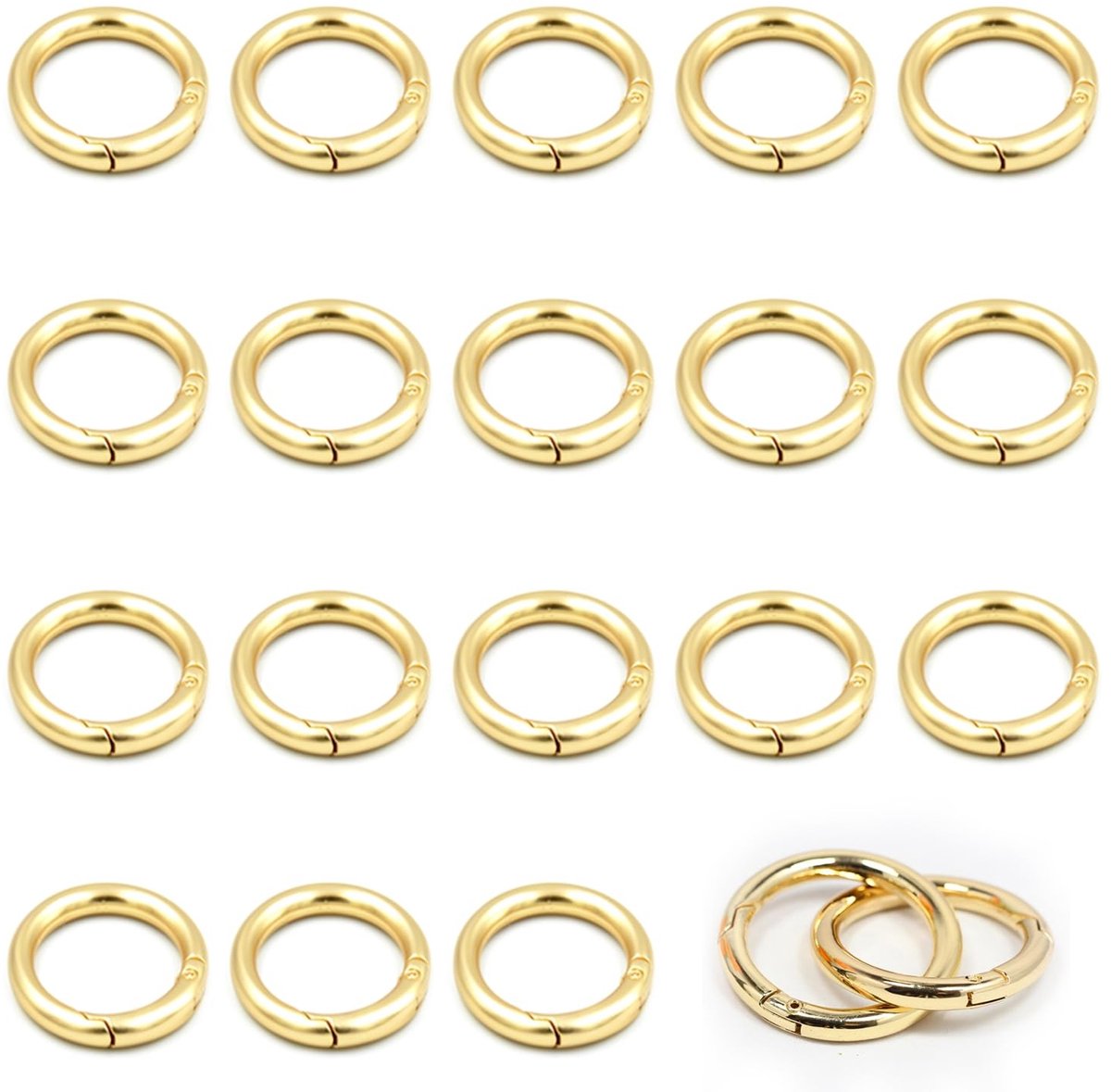 Solidchoice - Set van 20 Gouden Carabiner Haken voor Accessoires