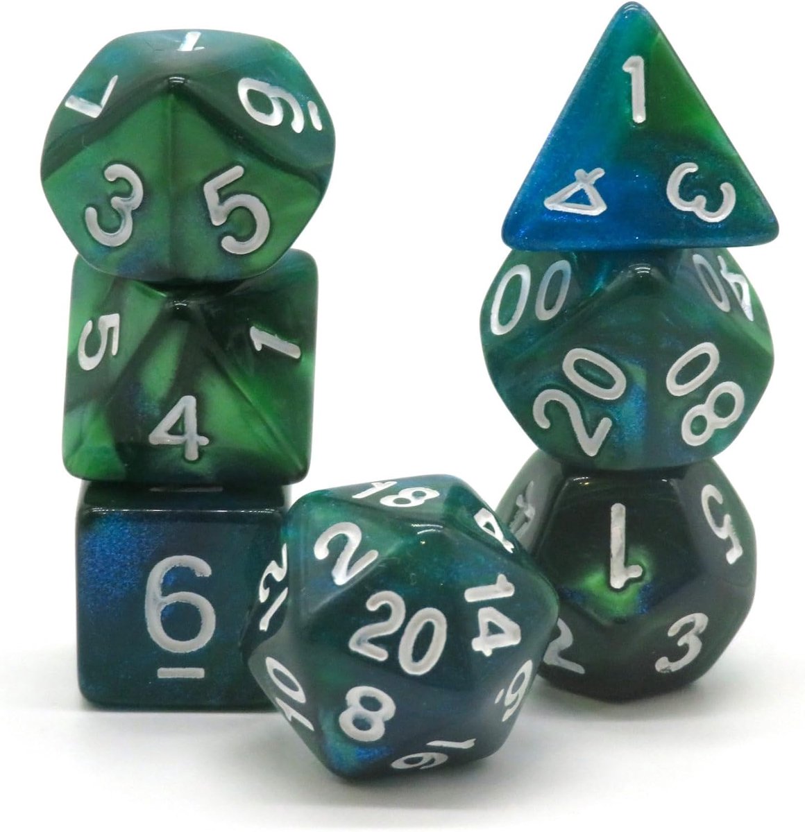 Shiny Chameleon Polyset Dice - Dungeons & Dragons - ShopVlot