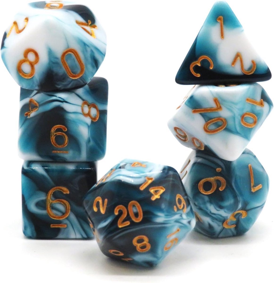 Sea Foam Polyset Dice - Dungeons and Dragons - ShopVlot