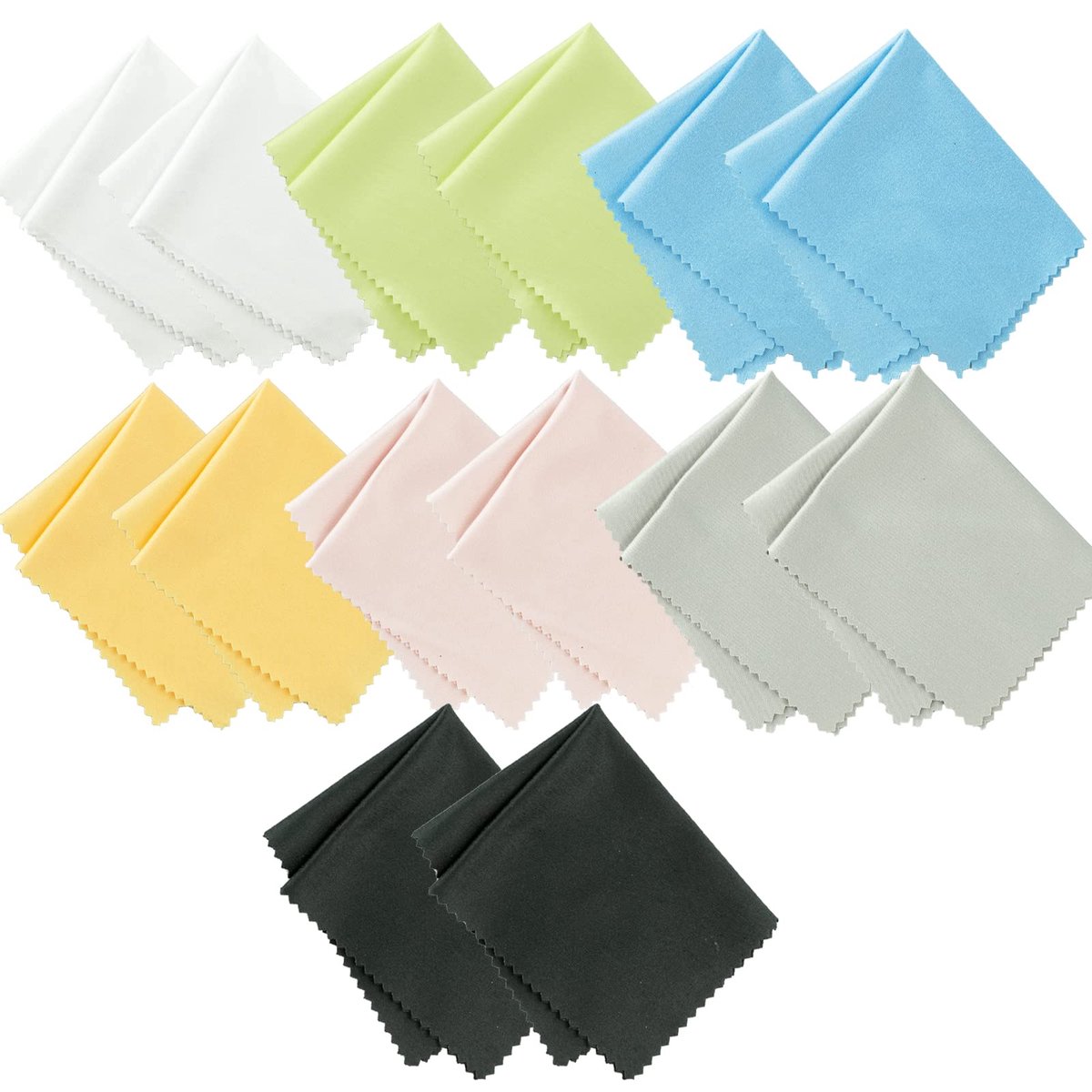 14 stuks brillenpoetsdoeken, brillenpoetsdoek, microvezel reinigingsdoek, voor brillen, beeldschermen, zonnebrillen - ShopVlot