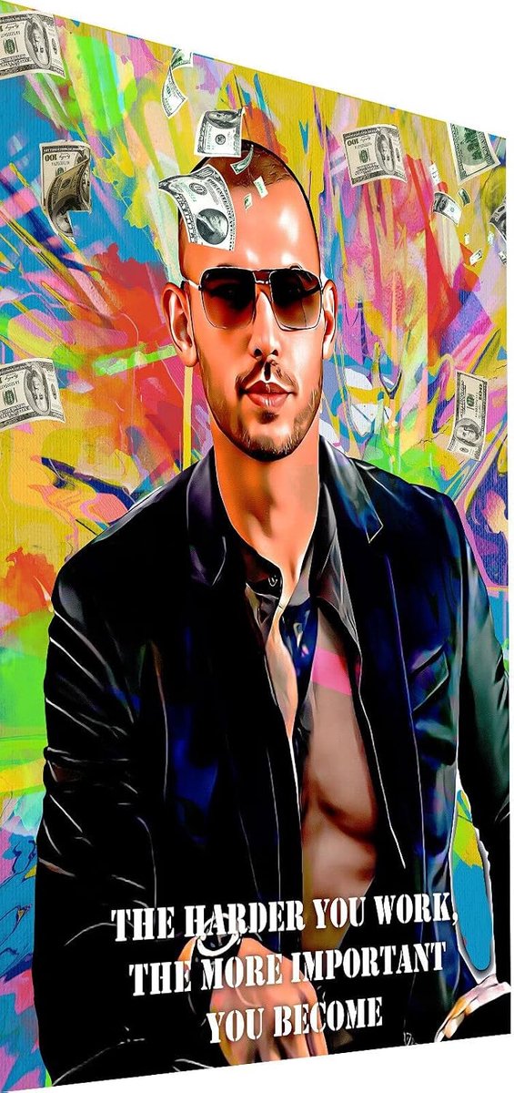 Motivation Hard Work Pop Art Canvas Picture 1 Piece High Quality Art Print Wall Pictures-B8462, Material: Poster - ShopVlot