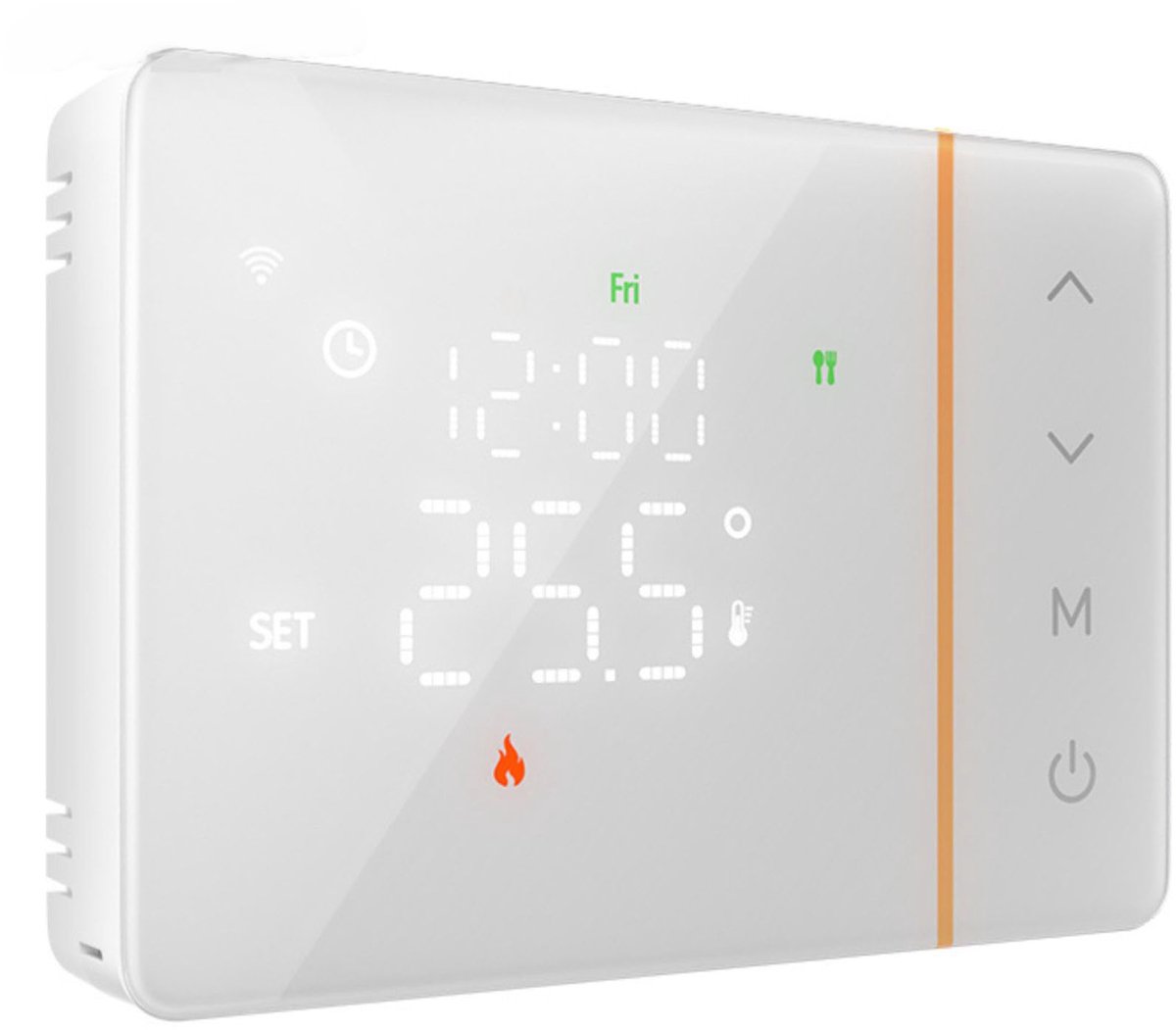 Thermostaat wifi 503, werkt op batterijen, wit, voor gasketel, wand- of inbouwmontage, box 502 en 503, wekelijkse - ShopVlot