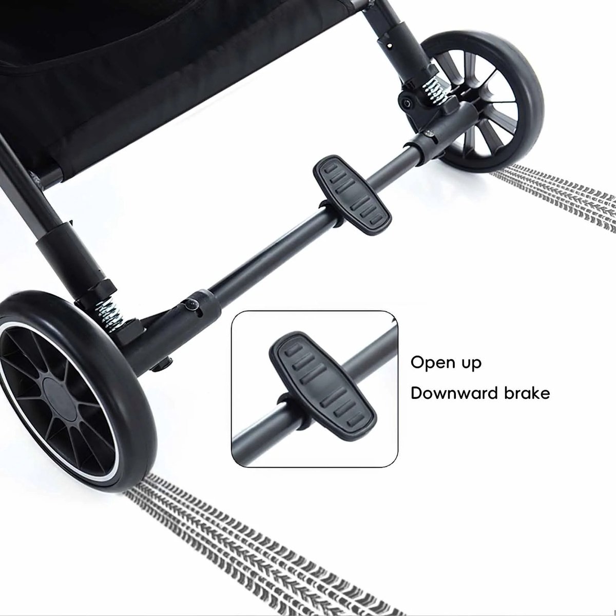 DayeLabel Buggy - Kinderwagen – Lichtgewicht Reisbuggy – Opvouwbaar – Compact – Eénhands Inklapbaar – Met Zonnekap - Grijs – foto 6