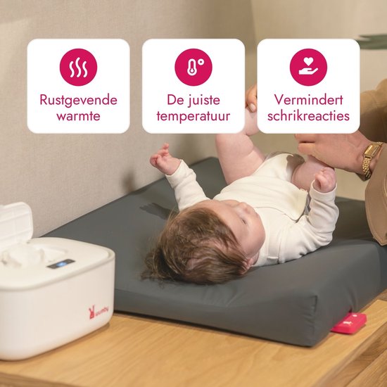 Wumby® Verwarmd Aankleedkussen - Verschoonkussen Baby - Verschoonmatje - Verschoningsmatje - Verschoningskussen - Charcoal — afbeelding 4
