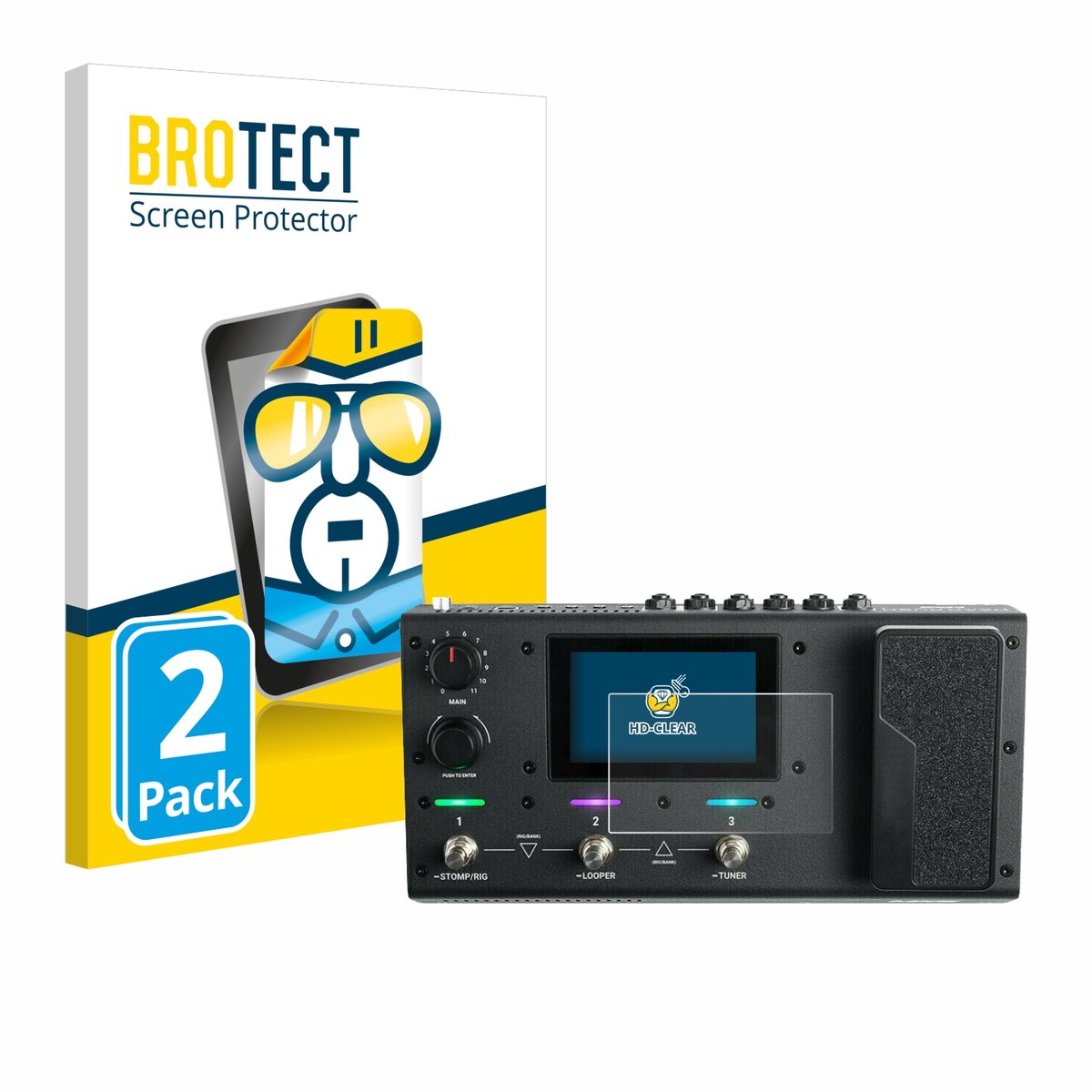 BROTECT - Screenprotector voor Headrush MX5 - Folie Beschermfolie transparant 2 Stuks