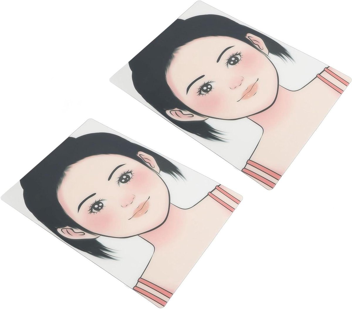 Oefenbord Make-up - Schminkbord Herbruikbaar - Make-up Leren - Duurzaam Kunststof - 32 x 22 cm - Wit
