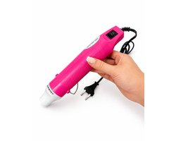 ZoeZo Mini Heteluchtpistool 300W - Hittepistool - Warmtepistool - Snel tot 200 °C - DIY Hobbyprojecten - Ergonomisch en Compact - 220V - Roze