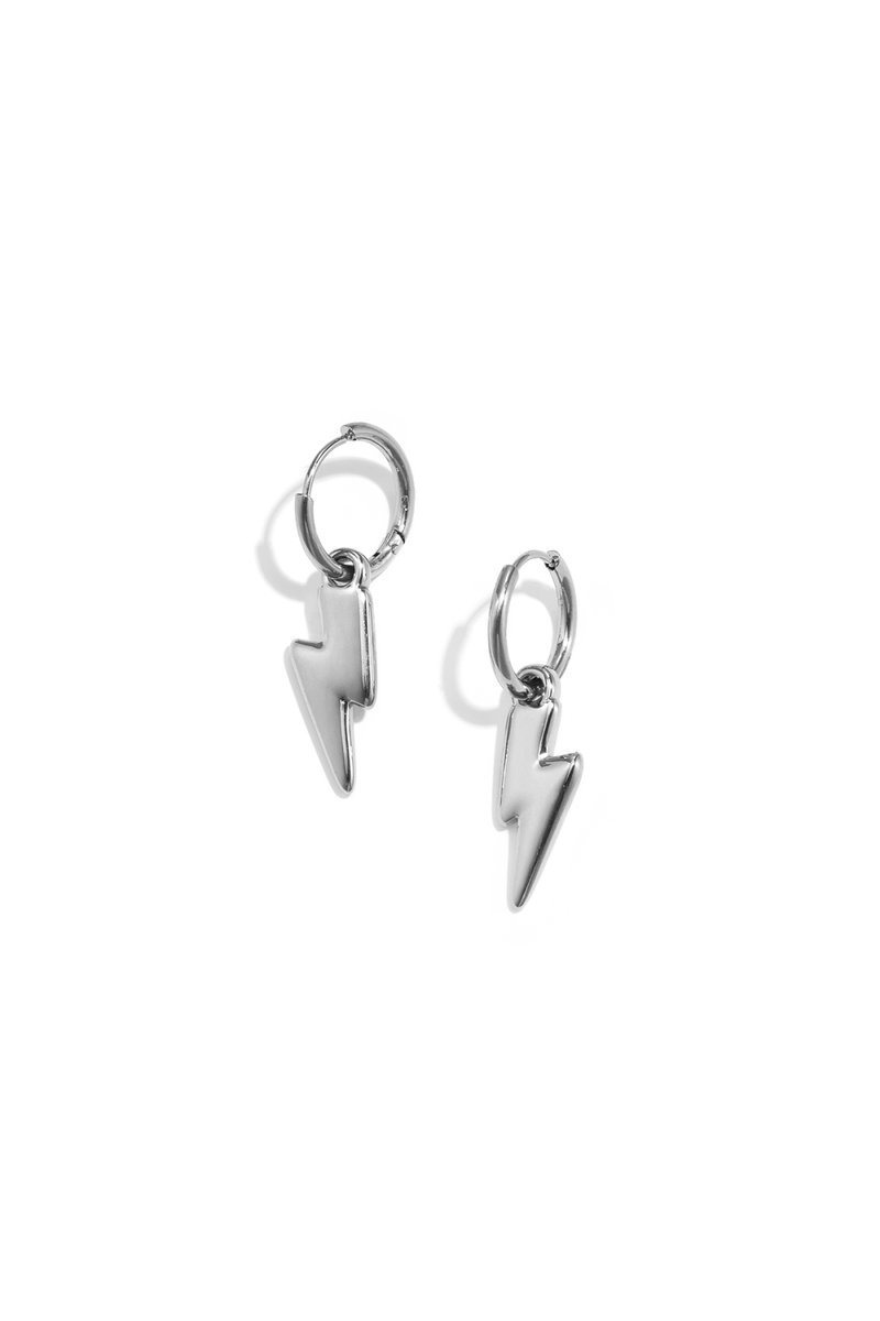 Bijoutheek Oorhangers Bliksem Lightning Zilverkleurig