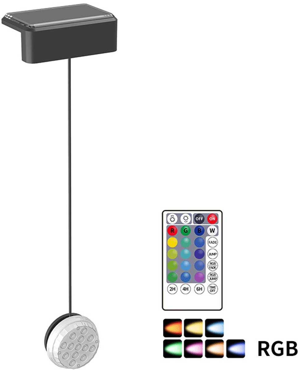 Namajunas - Zonne-energie zwembad lamp - LED-onder water lamp - Energie zuinig en milieu vriendelijk - Waterdicht materiaal - veilige spanning - Met afstandsbediening - Eenvoudig te installeren - Geschikt voor alle soorten zwembaden