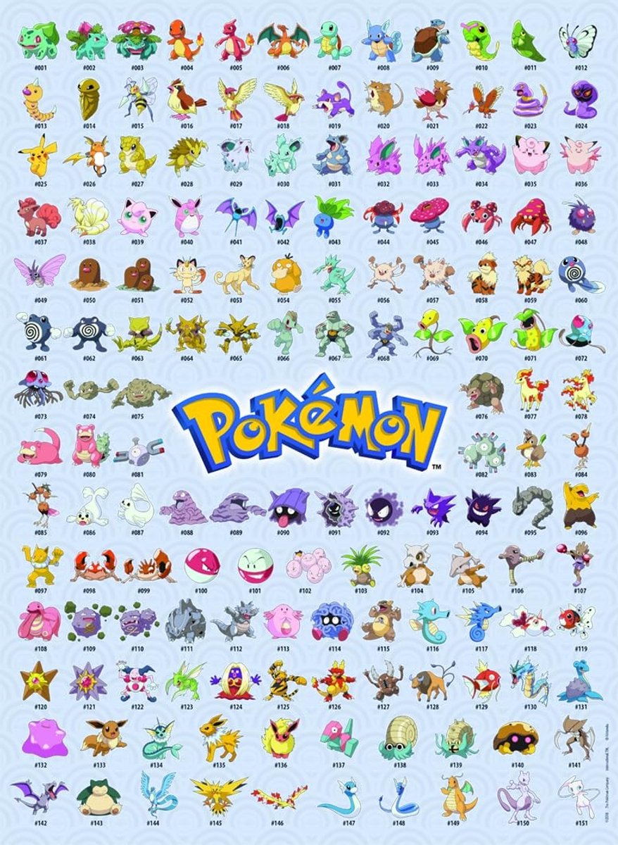 Solidchoice - Puzzel van 500 Delen met Pokémon Thema voor Volwassenen en Kinderen