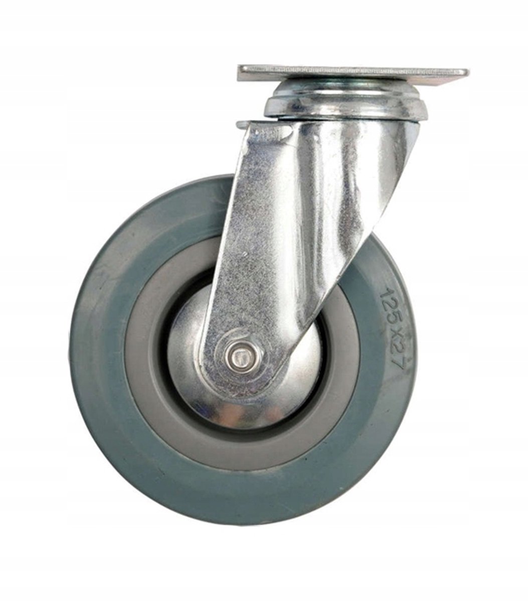 Universeel Zwenkwiel 100mm Metaal Rubber - 80kg Draagvermogen
