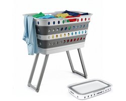CINK & Co® Opvouwbare Wasmand op Poten - Met Wielen en Rem - Rechthoekig