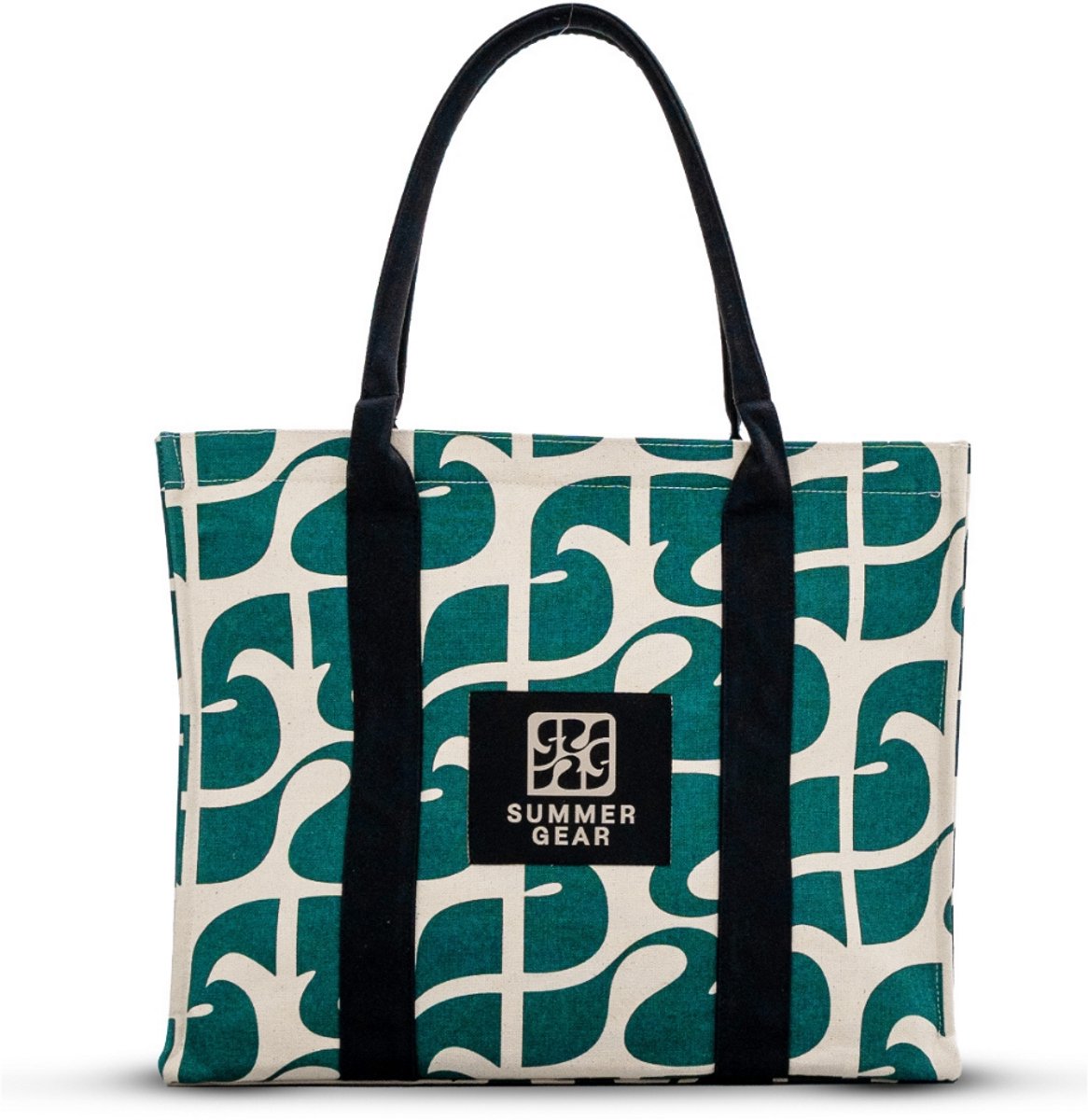 Shopper dames met rits - Grote canvas schoudertas - Tote bag voor werk en dagelijks gebruik - Groen - SummerGear