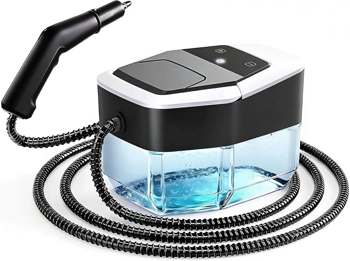 Handstoomreiniger - Wit - Draagbaar - Met Hoge Temperatuur en 6 Instelbare Stoomstanden - Voor Thuis en Auto