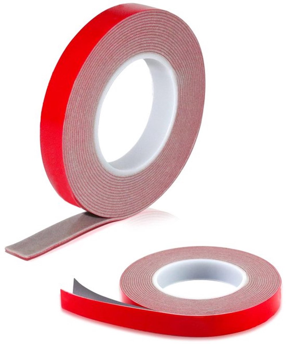 Extra sterke dubbelzijdige tape, waterdicht en dun, 0.8 mm dik, 10 mm x 3 m, ideaal voor bevestigen, klussen en decoratie in huis en op kantoor