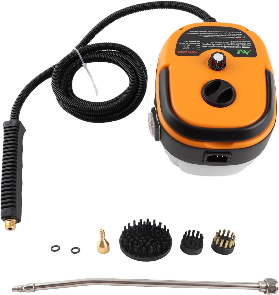 Draagbare Handstoomreiniger - Oranje - EU Plug - 2500 W Hoge Temperatuur en Druk - Voor Keuken, Badkamer en Auto