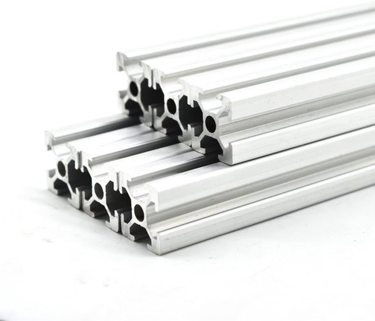 Balkprofiel 20 x 20 mm - Aluminium Profiel - Groef 6 mm - 6 Stuks - Geanodiseerd - Lichtgewicht en Sterk