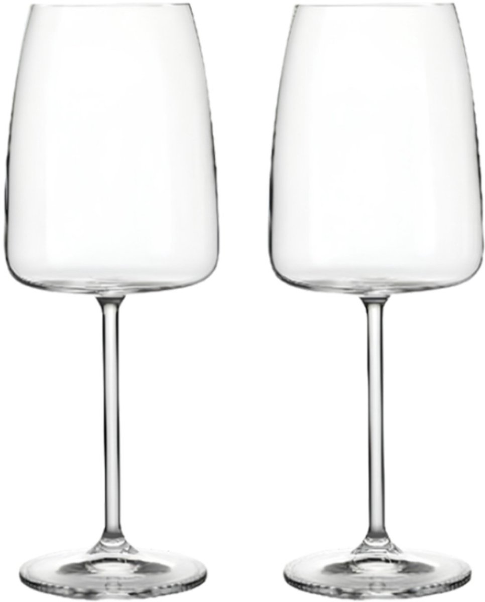 MasterChef Witte Wijnglazen 470 ml – 2 Stuks – Kristallijnglas – Wijnglazen met Slanke Steel – Vaatwasserbestendig