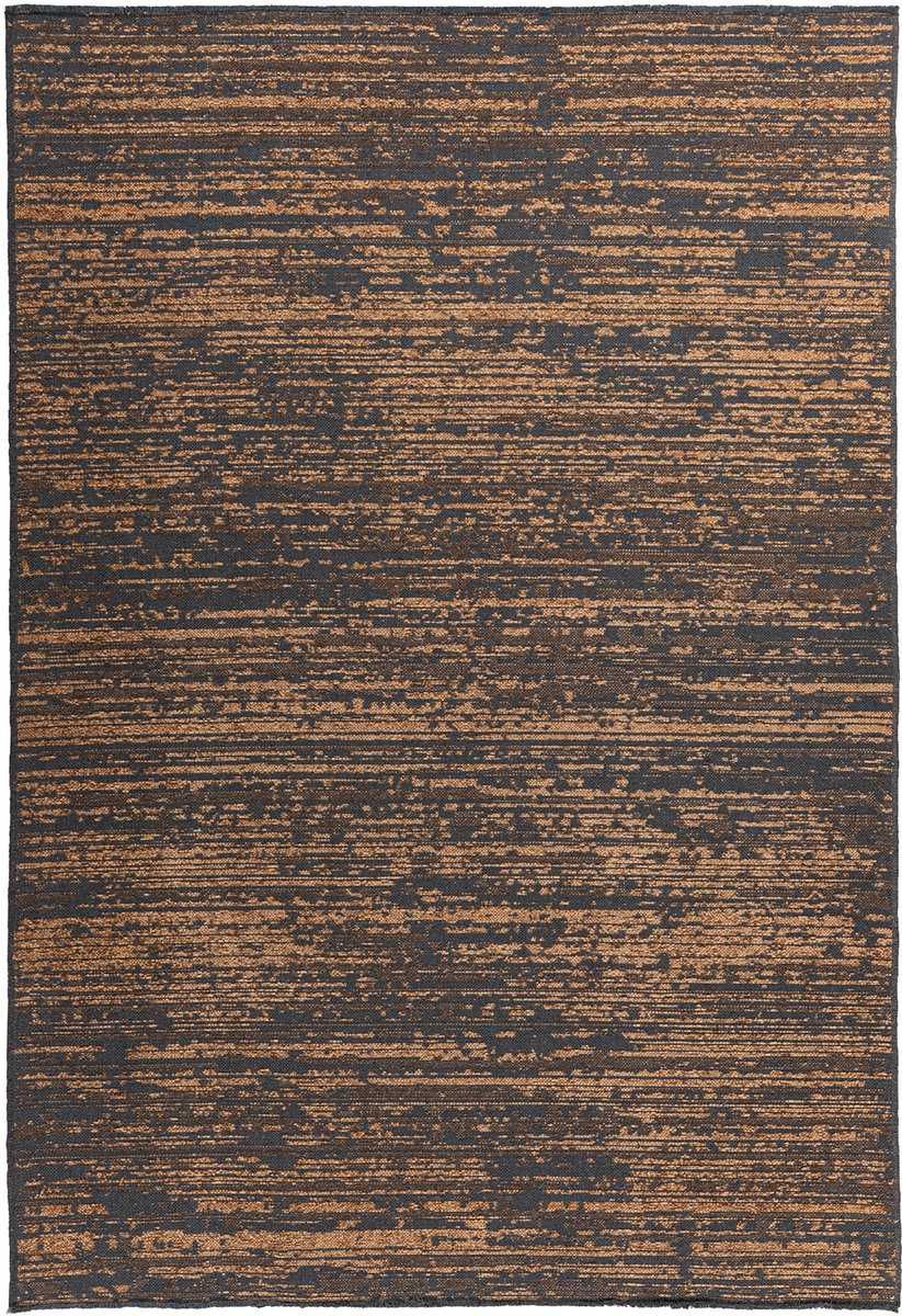 Padiro laagpolig vloerkleed 120 x 170 cm - geel - modern abstract design - geschikt voor vloerverwarming - van polyester