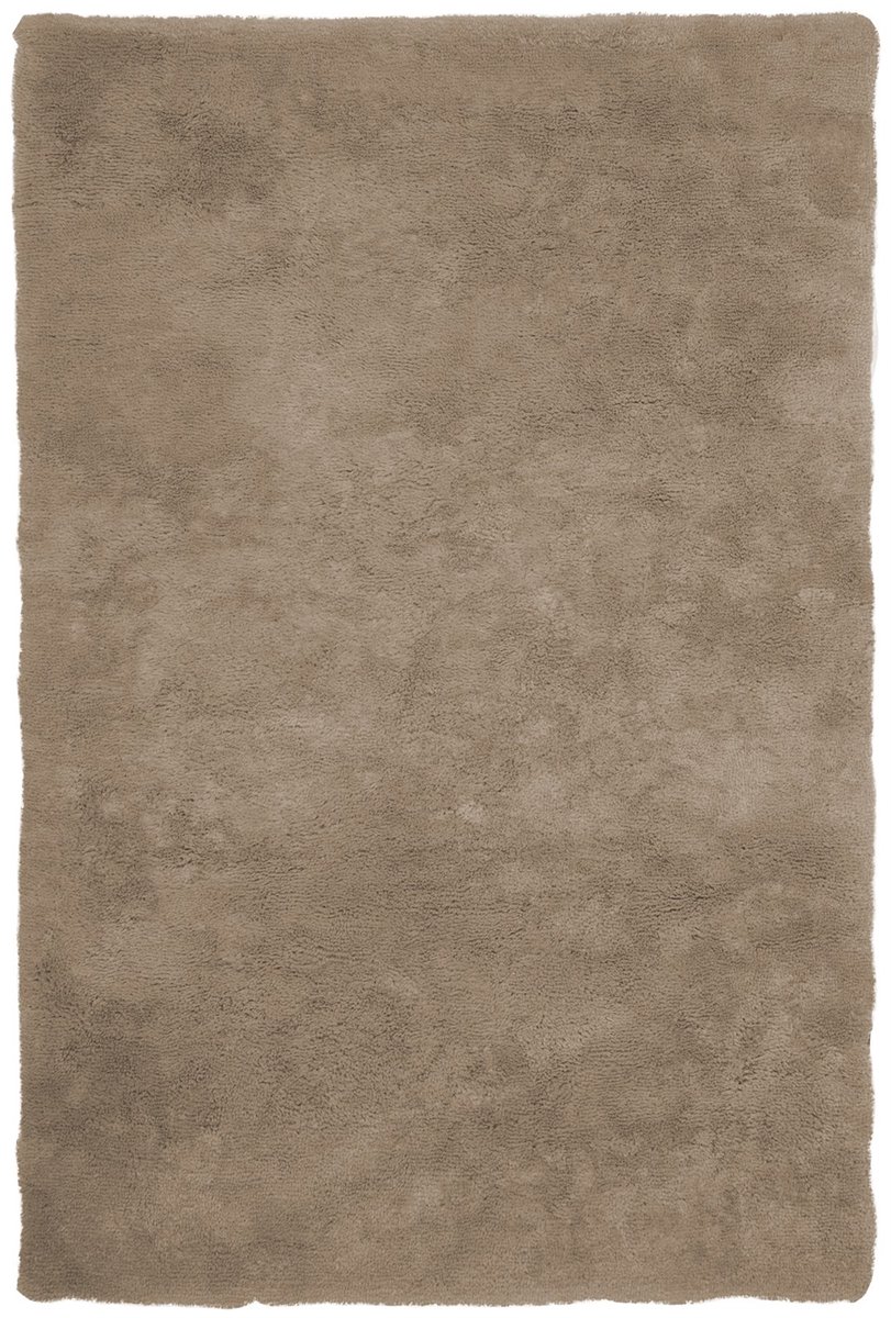 Padiro hoogpolig shaggy vloerkleed 200 x 290 cm - taupe - modern effen design - met een zachte uitstraling - geschikt voor vloerverwarming - van polyester