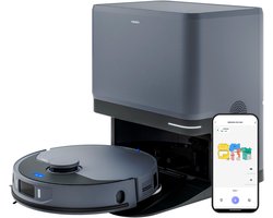 MEDION Robotstofzuiger met 3-in-1 station, lasernavigatie en dweilfunctie X55 SW+ Pro (10.000 Pa, 2-in-1 robot, roterende dweilmoppen, kruislijnlaser)
