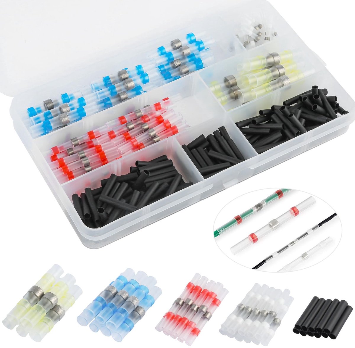 Solidchoice - Solder Connector Kit - 250 Stuks Waterdichte Solderconnectoren voor Diverse Toepassingen