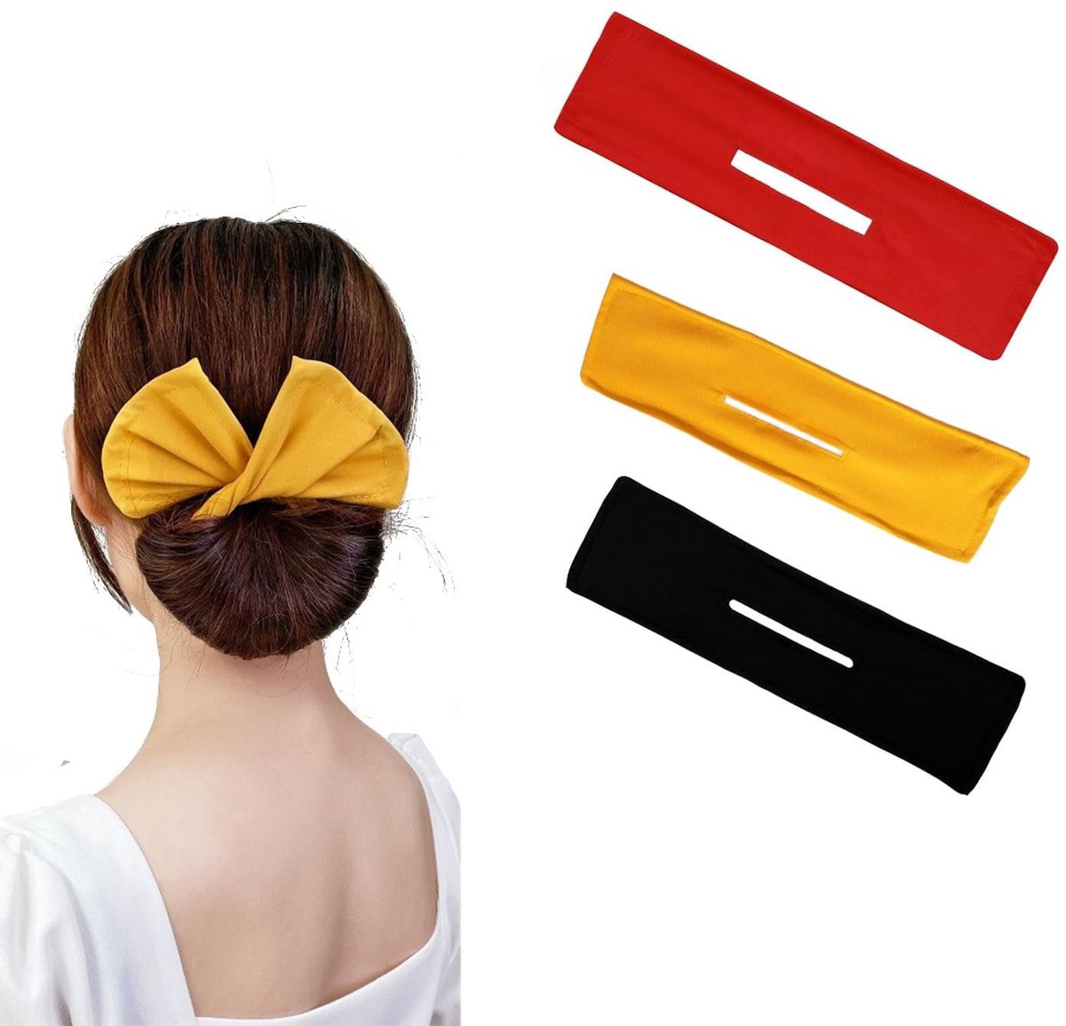 Solidchoice - 3 stuks Franse donut haarknot maker - Haarstylingaccessoires voor dames en meisjes
