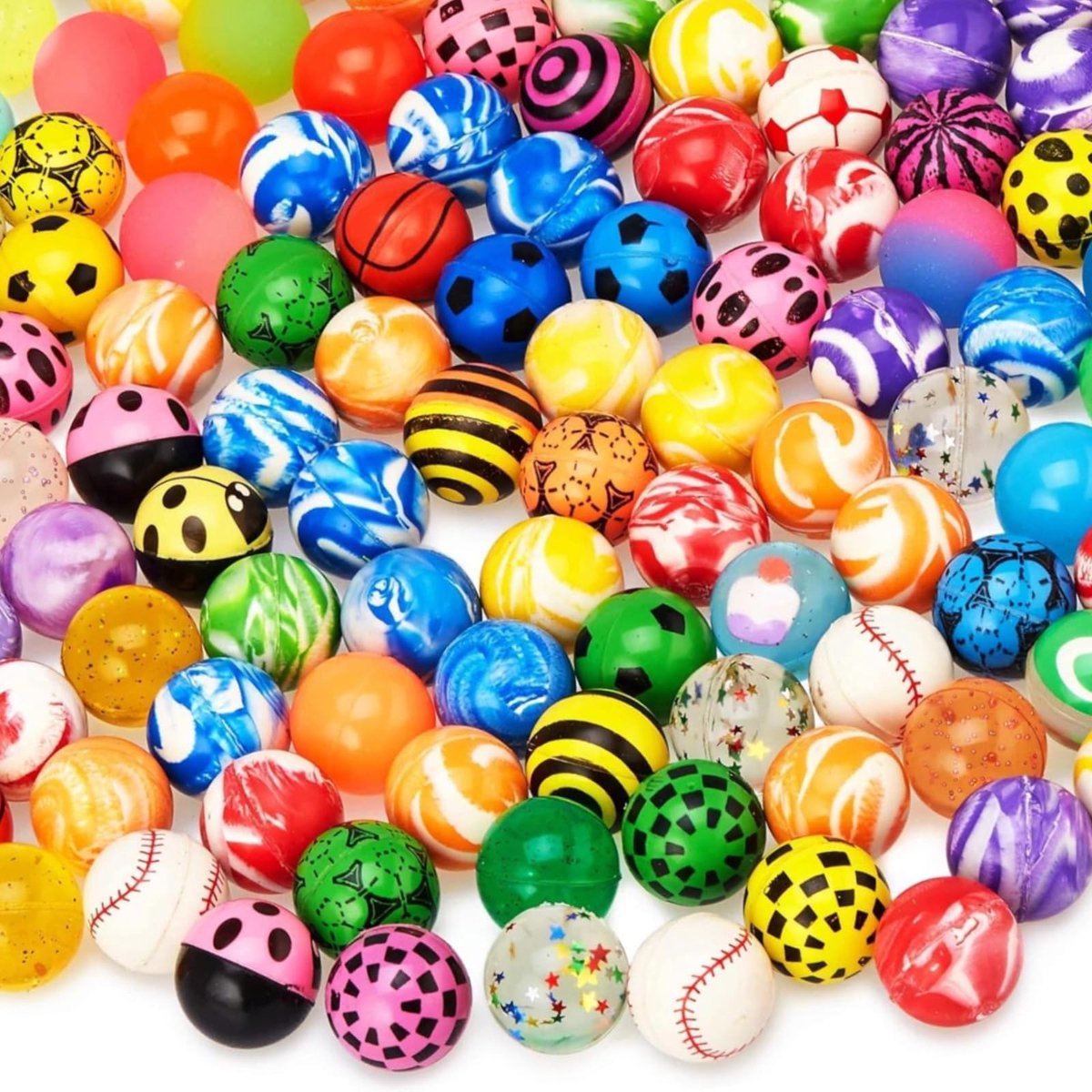 Solidchoice - 100 Stuks Flummi Planeten Rubber Ballen voor Kinderen