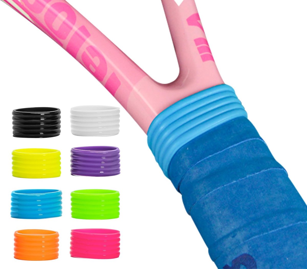 Solidchoice - Set van 8 Tennis Grip Bandjes met Antislip en Schokabsorberende Functie