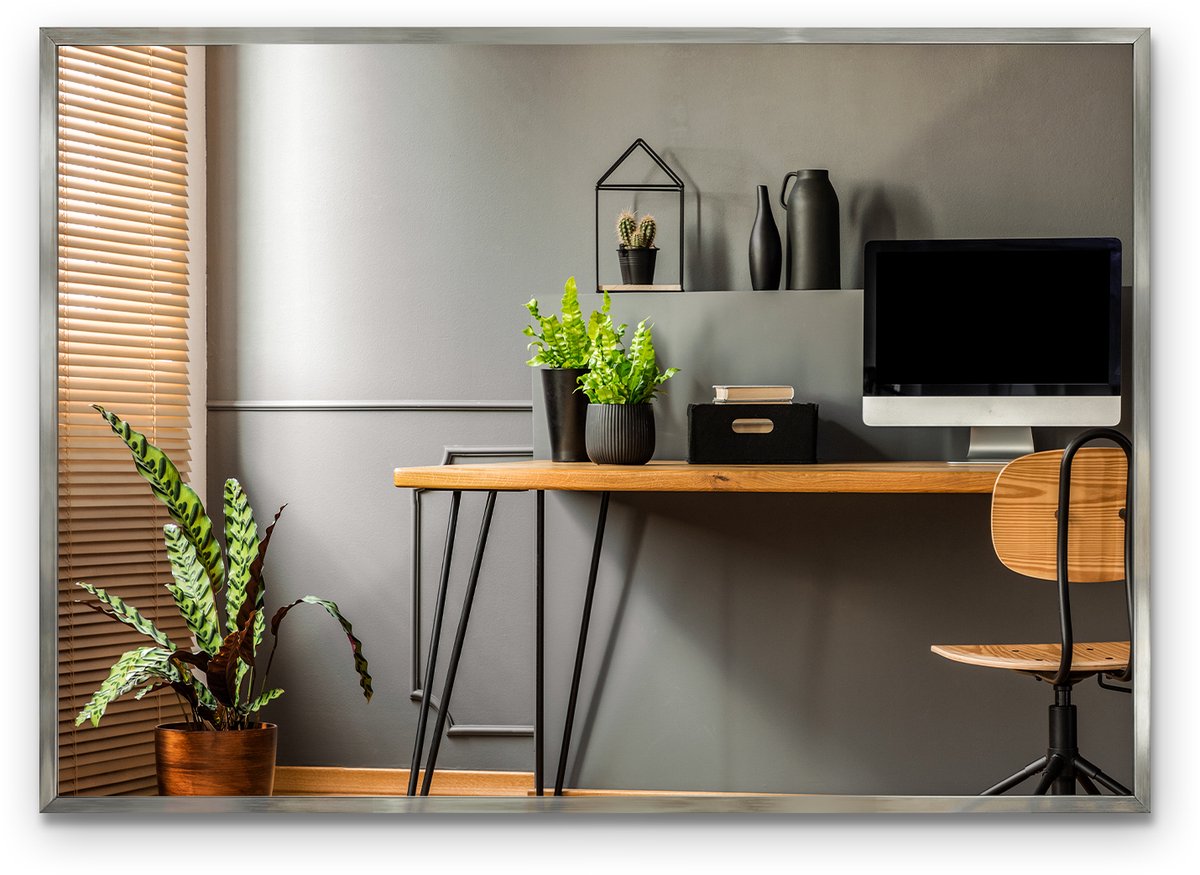 Tulup Grote Wandspiegel - Moderne Badkamerspiegel - Decoratieve Spiegel 100x70 cm