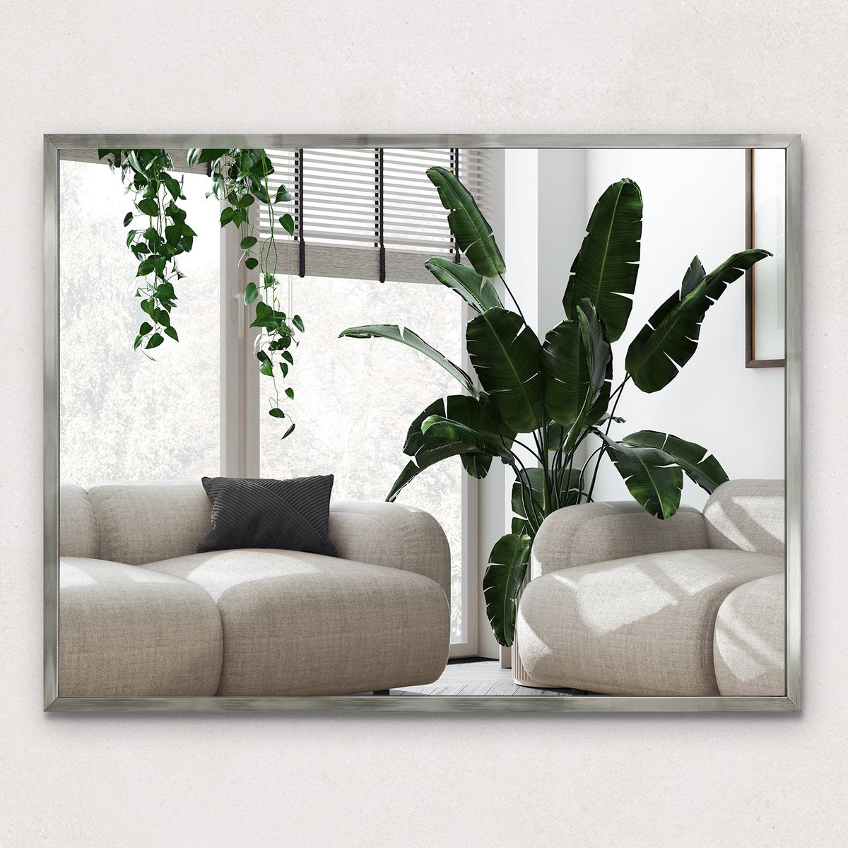 Wallfluent Grote Badkamerspiegel - Moderne Spiegel - Wandspiegel - Decoratieve Spiegel 80x60 cm