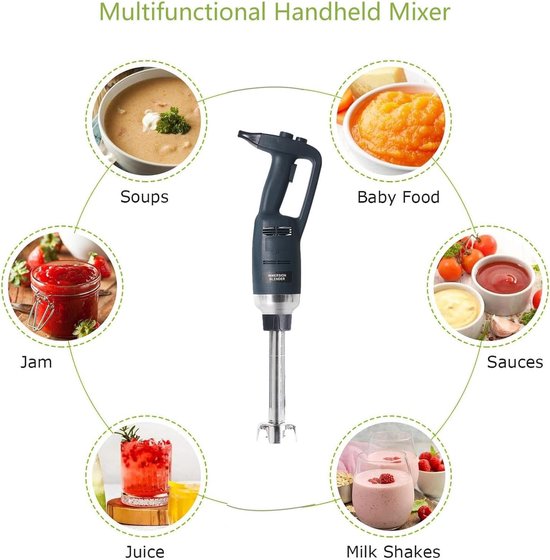 Hand Blender - Staafmixer Keukenmixer - Professioneel Mixen - Variabele Snelheid - 50 cm - Zilver — afbeelding 5