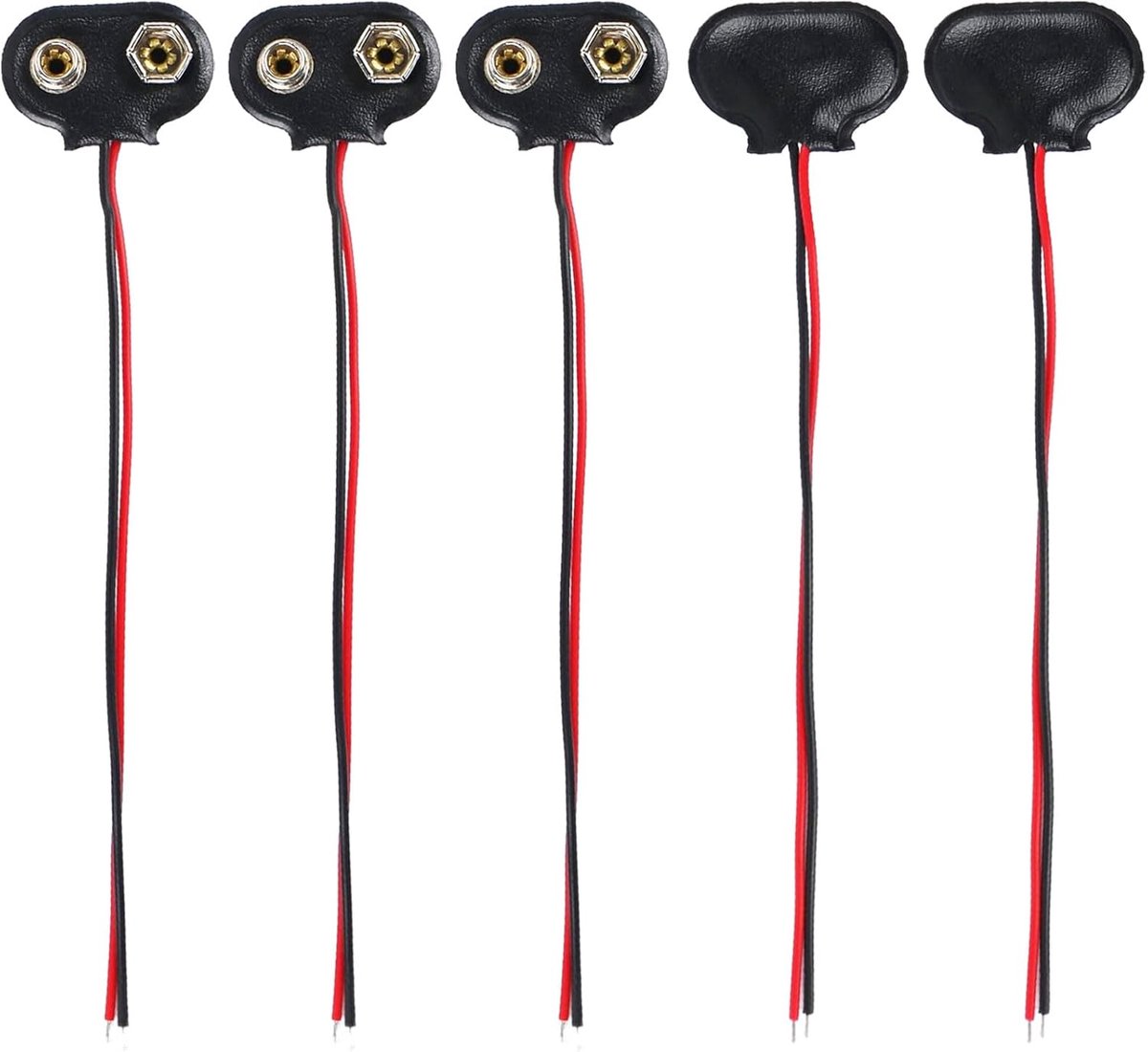 9V batterijconnectoren 15cm - T-type met lange draden - lage weerstand - ideaal voor DIY projecten - SnelShoppen
