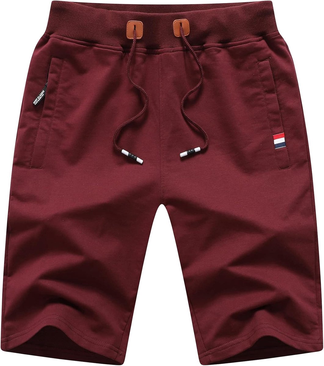 Sportshorts heren - katoen - lichtgewicht met ritszakken - comfortabel voor actieve dagen - SnelShoppen