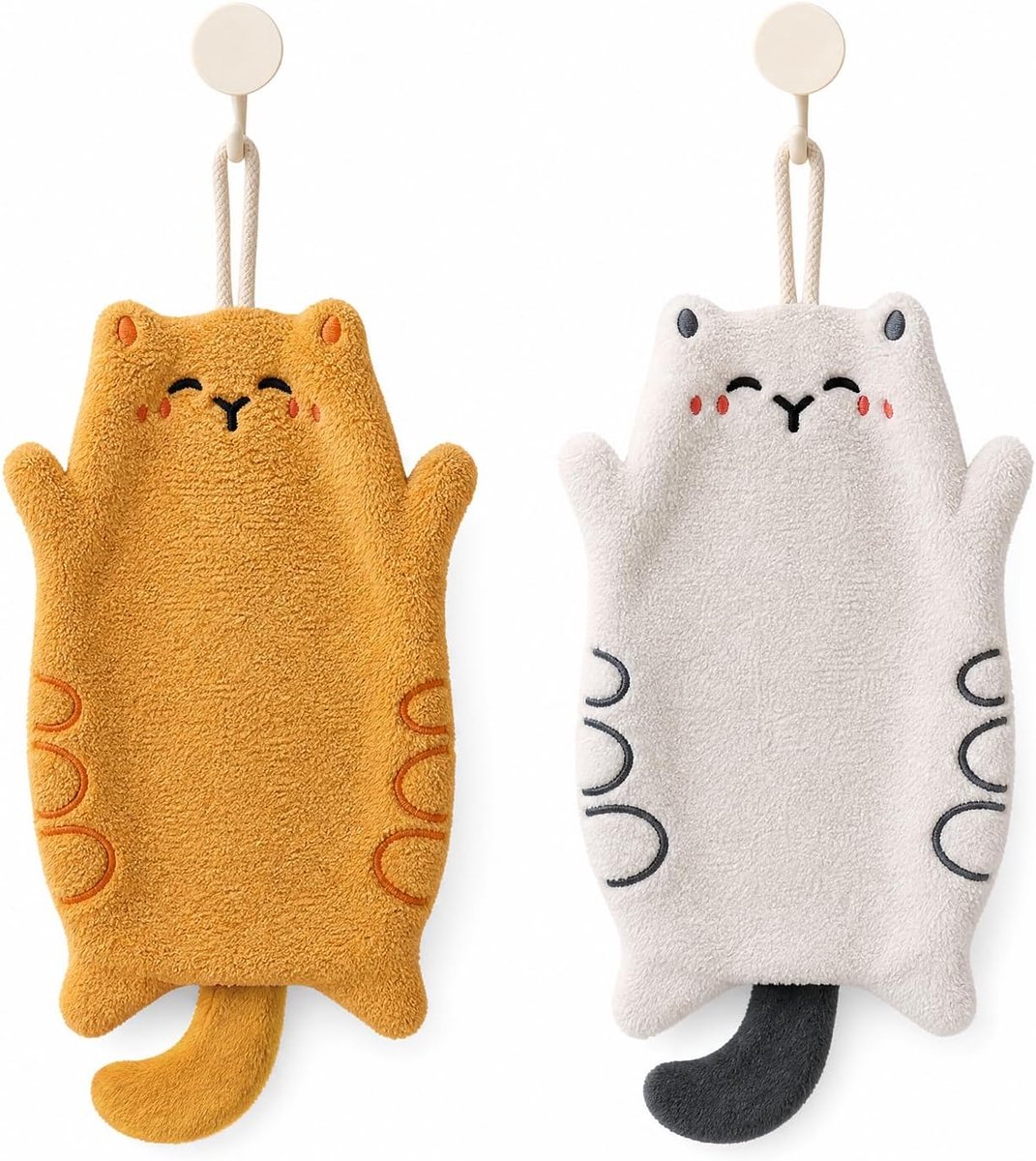 Katten Handdoeken 2 Stuks - Zacht Koraal Fleece - Super Absorberend - Sneldrogend voor Dieren - ShopVlot