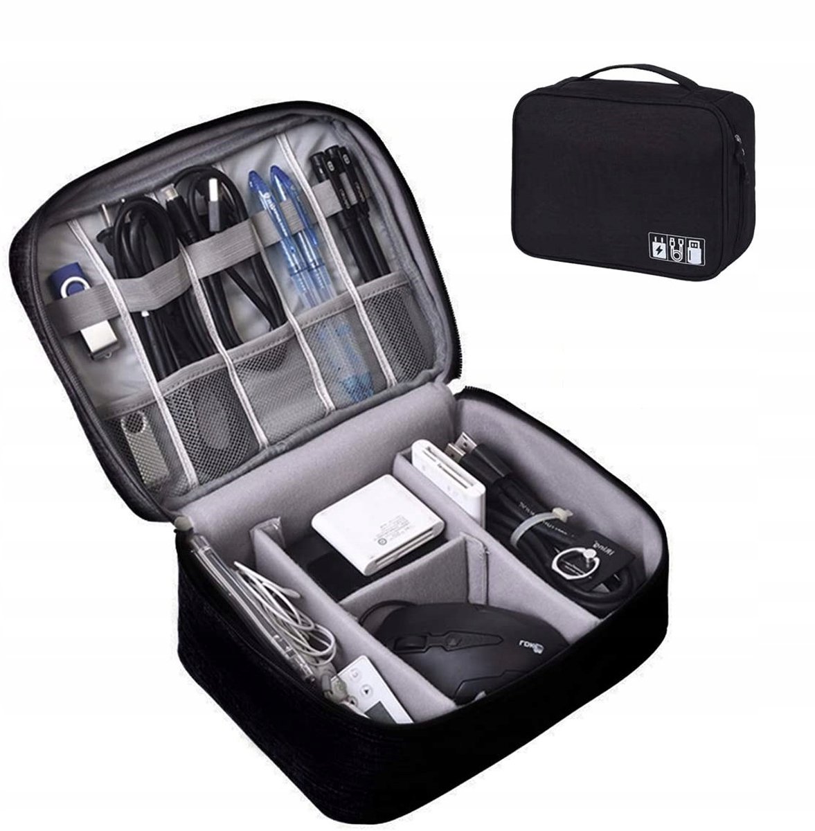Opberg etui organizer voor kabels, kaarten, adapters en meer