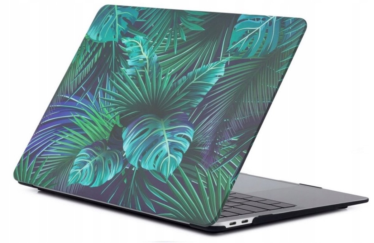 Merkloos MacBook Air 13 Retina Hoesje - Groene Bladeren