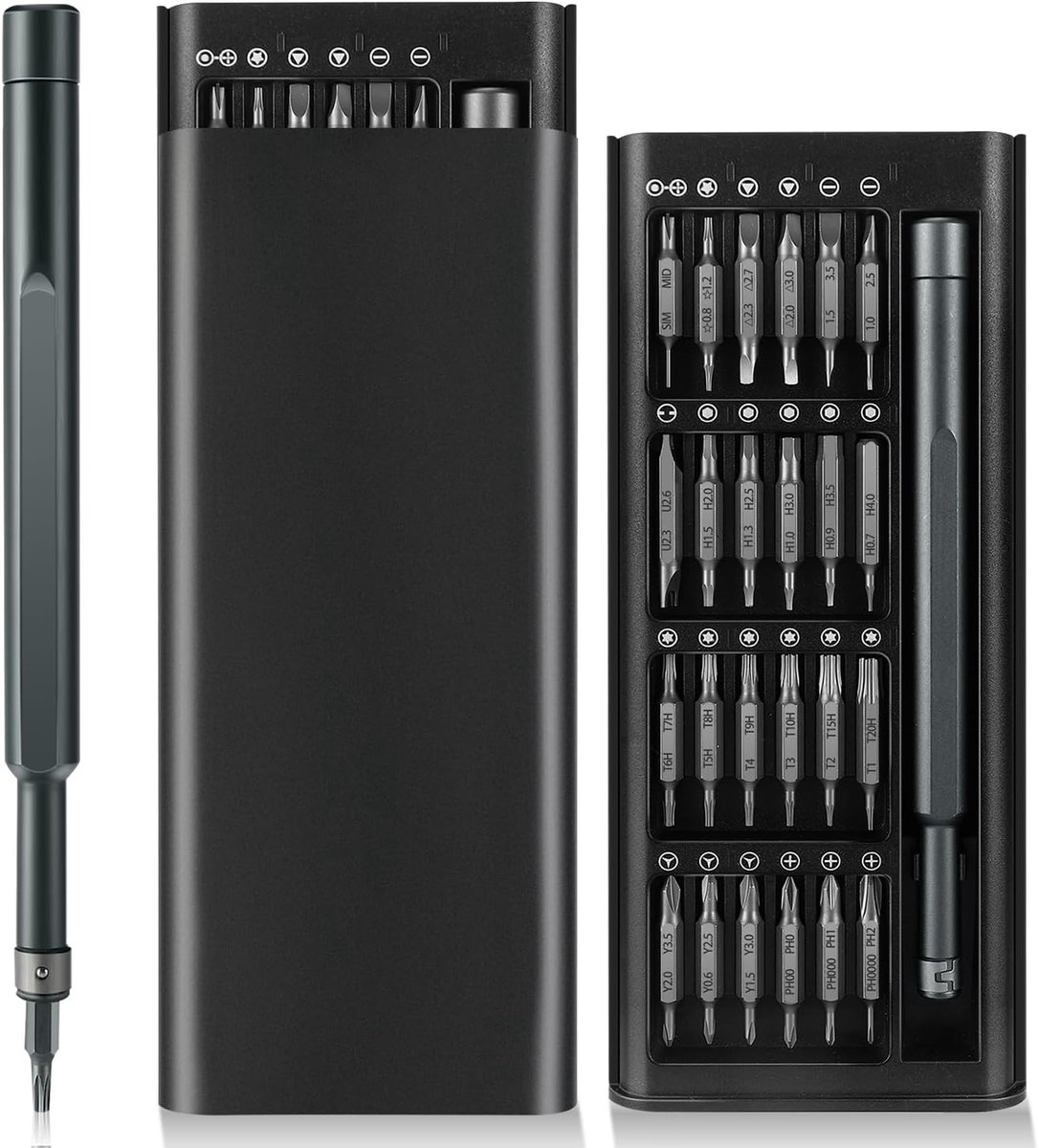 Fijnmechanische schroevendraaierset, 49-in-1 magnetische fijnmechanica, gereedschapsset, draagbare mini-schroevendraaierset voor iPhone, iPad, Macbook, Switch, PS4, PS5, computer, brillen