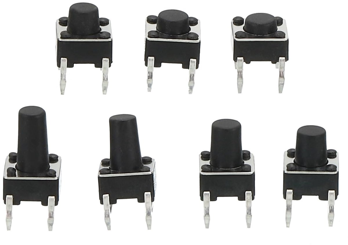 Micro Moment Touch Schakelaar Case, 70 Pakket Touch Drukknop Schakelaar 10 Soorten Assortiment voor Auto Afstandsbediening Elektrische Controller pcB