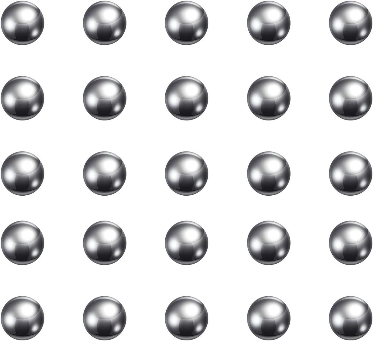 Sourcing map 300 stuks precisieballen 5/32 inch diameter G10 chroom stalen kogel voor lager zilver