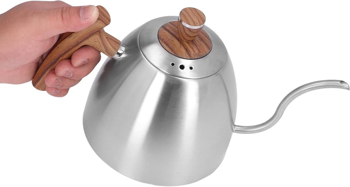 Koffieketel - Waterketel - Koffie Zetten - Precisie Zwanenhals - 800 Ml - Zilver
