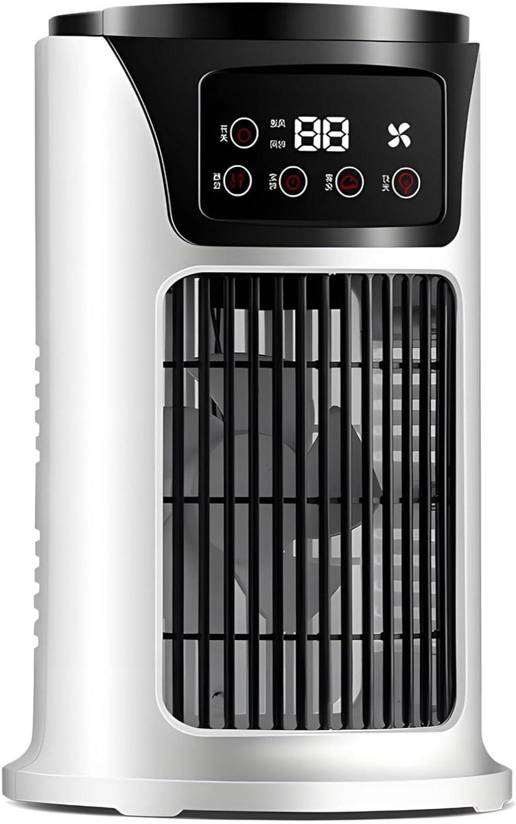 Draagbare Luchtkoeler - Persoonlijke Airco - Ruimte Koelen - 6 Snelheden Timer - 300ml Tank - Wit