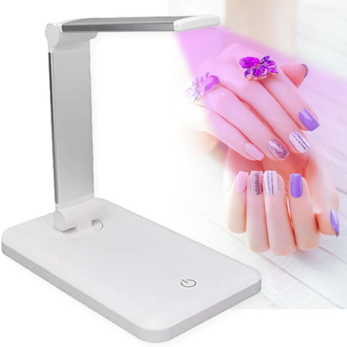UV-nagellampen Nageldroger Nagelvouwlamp Nail Art-bureaulamp Gellak Drooglamp, USB-stekker Handig voor Gelnagellak Nageldroger Uithardingslamp voor Thuis en Nagelsalon