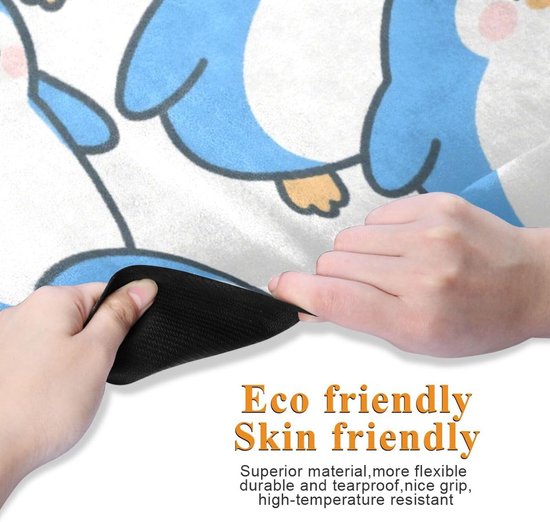 Yogamat - Fitnessmat - Sporten Buiten - Antislip Natuurrubber - 180 x 66 cm - Pinguïn Blauw van Yogamat — afbeelding 5