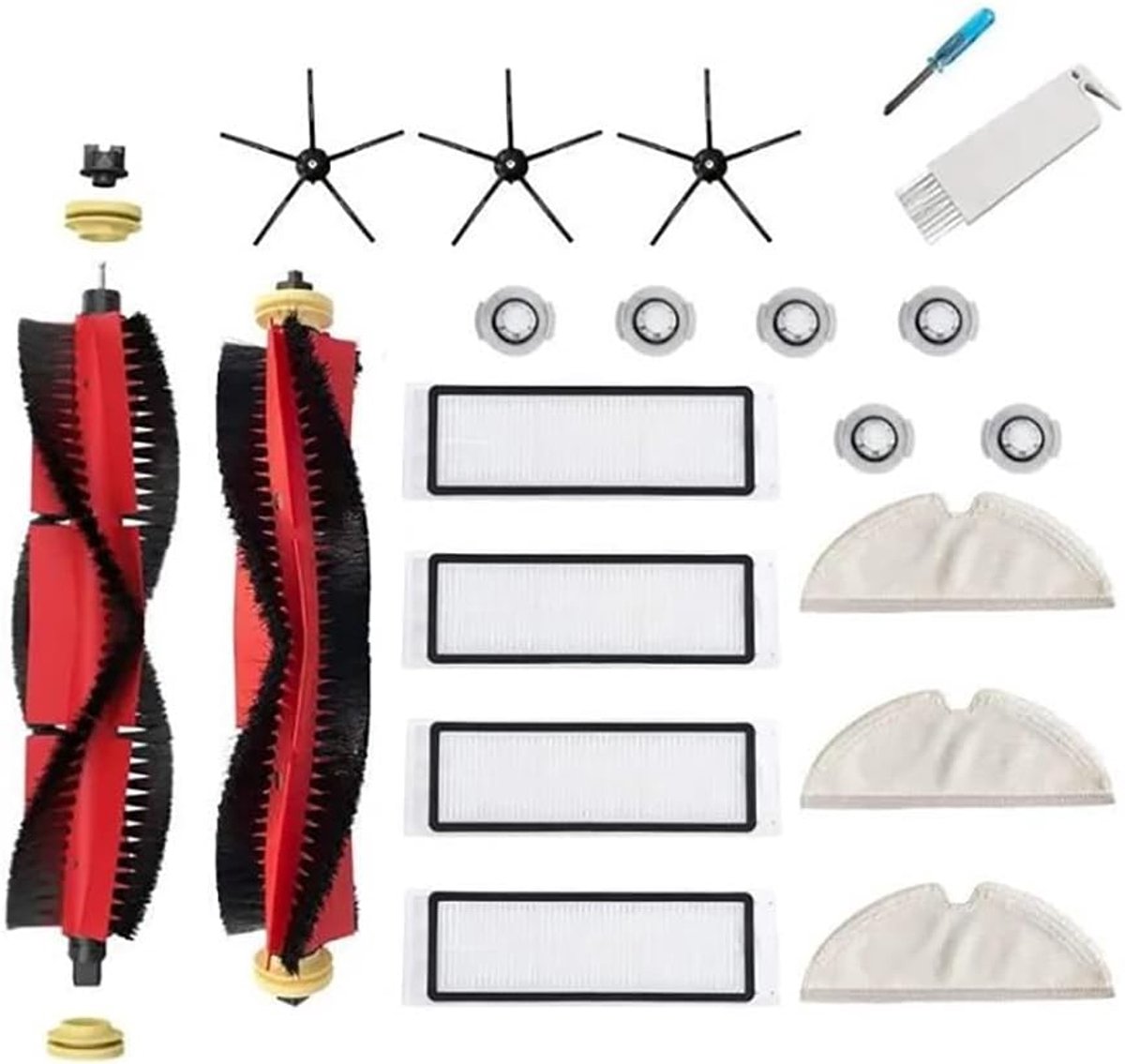 20 Stks Pack van Belangrijkste Borstel Side Borstel Filter Mop Doek Accessoire Kit voor S5 S6 S50 S51 E25 E20 E35 Robotic Stofzuiger Vervangende Onderdelen