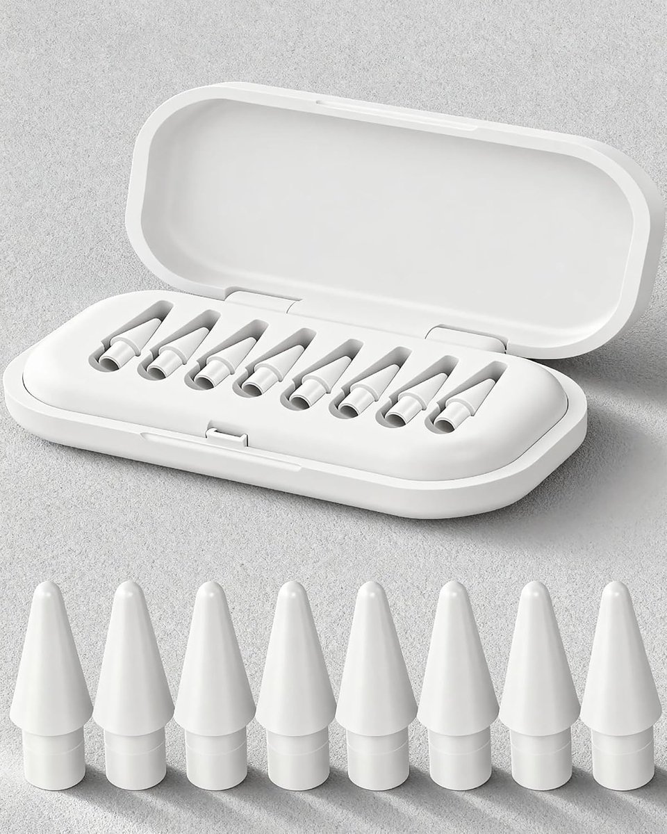 Punten voor Apple Pencil 2e generatie/ 1e generatie/USB C/Pro Pencil punten, zeer gevoelige vervangende punten voor Apple Pencil (Wit - 8 stuks)