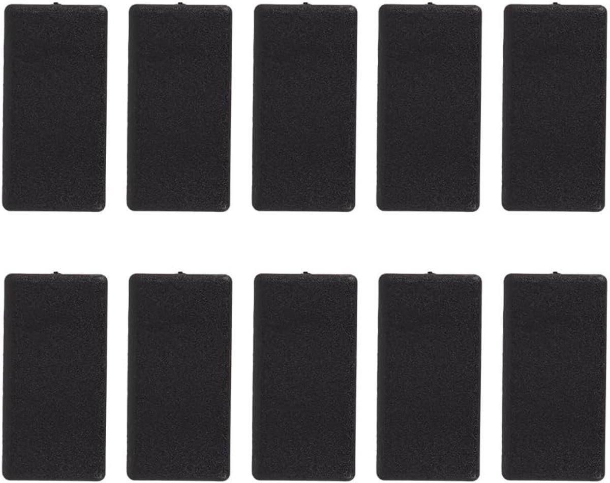 10 stuks geëxtrudeerde eindkappen - 20x40 mm voor 2040 T-moer aluminium profiel, extrusiepluggen voor kar, aquariumrek en opbergplank, zwart