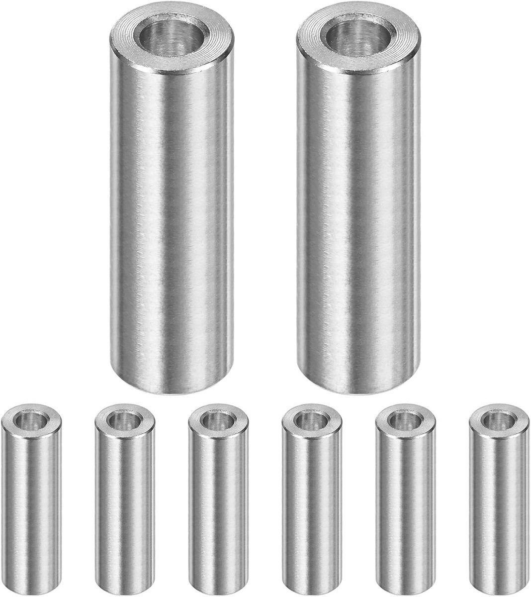 8 STKS M6 304 Rvs Spacers 6mm ID x 12mm OD x 35mm l Metalen Schroef Standoff Bus Plain Finish Ronde Spacer 304 Rvs voor Schroeven Bouten Zilver