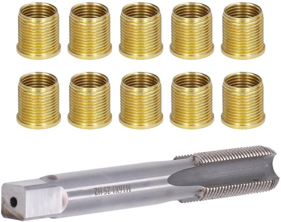 Draad Reparatie Tools M14 X 1.25 Bout en M16 X 1.25 Tap Benzinemotor Bougie Schroefdraad Gat Reparatie Kit — afbeelding 3