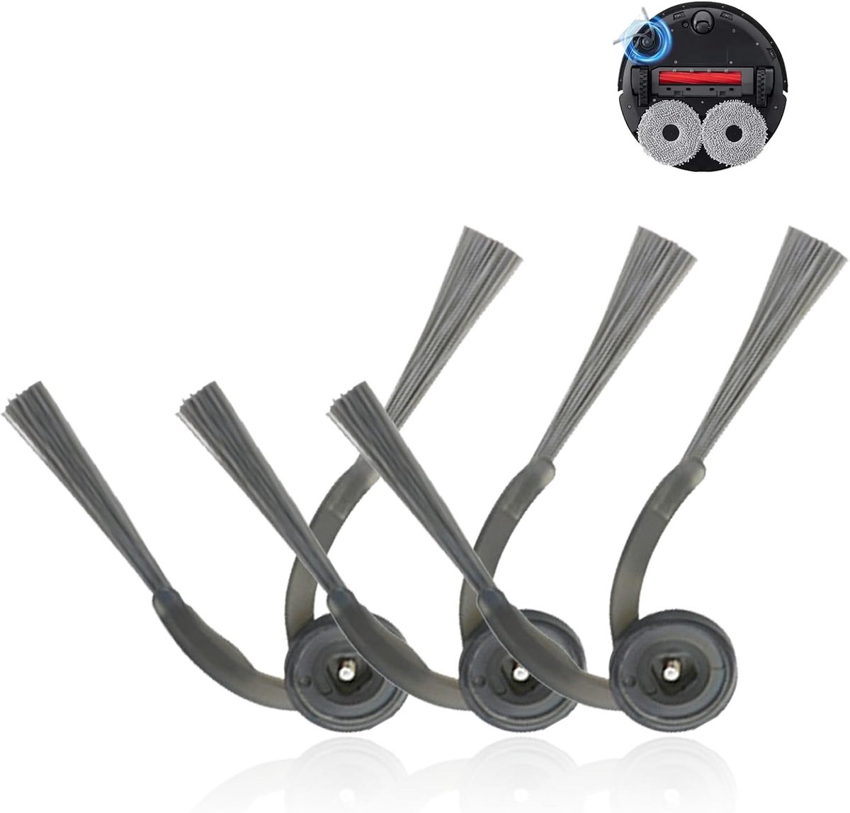 3 stuks zijborstels voor Roborock QV 35A/35S, yystao reservezijborstels voor stofzuigers